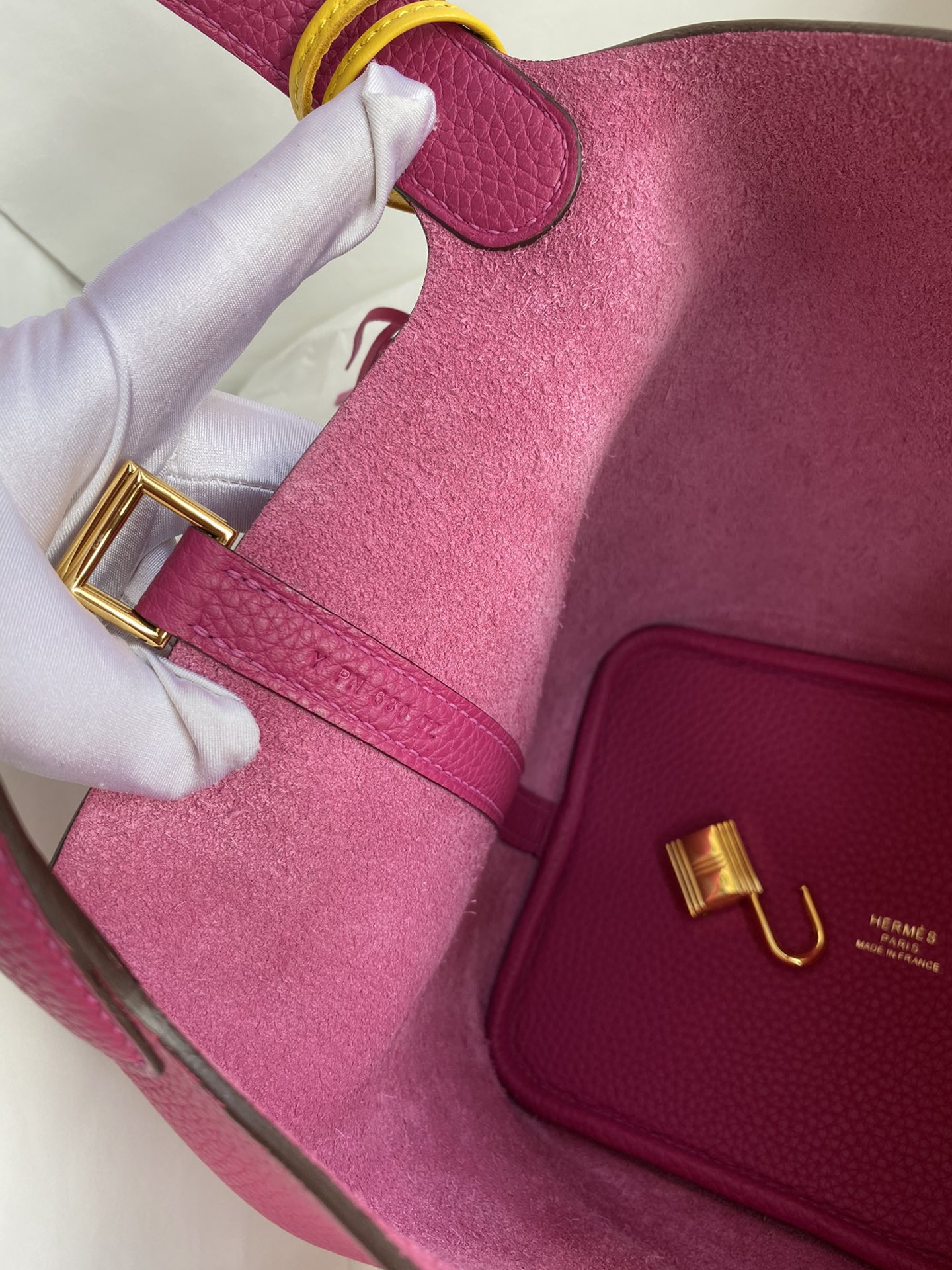 Hermes Picotin Lock 18 Bag In Rose Red Clemence Leather